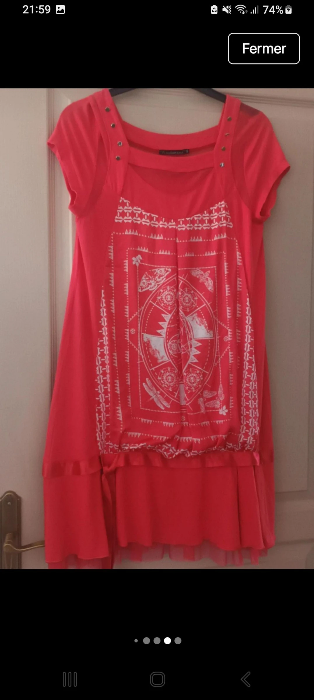 Prachtige halflange ultra chique en vrouwelijke jurk La Mode est à Vous maat 40 – photo 10